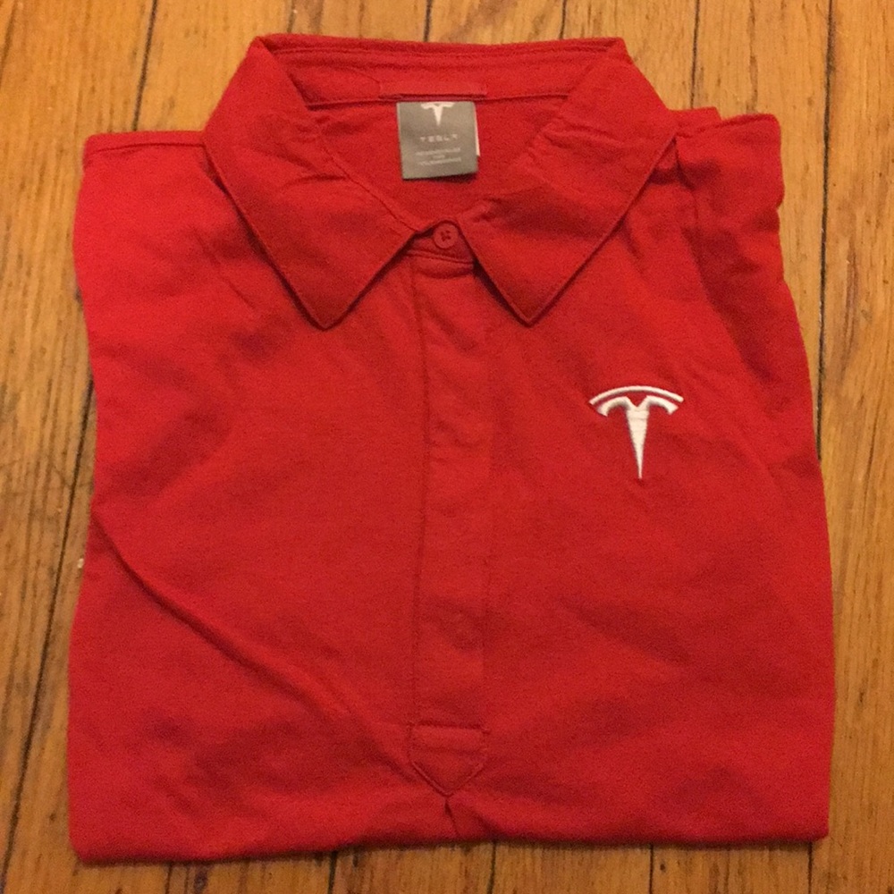BRAND NEW Women’s XS Tesla Polo in Red